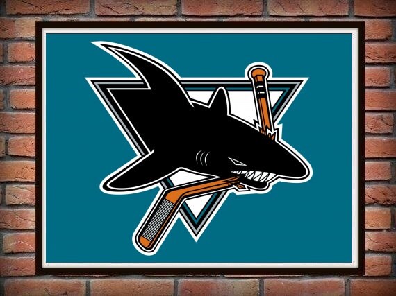 San Jose Sharks NHL Printable Art Poster Digital Print Digital