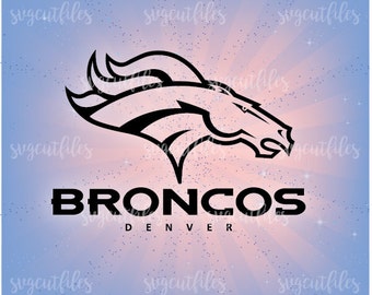 SVG Broncos Denver - Cricut, Silhouette Studio cutting file, Instant Download