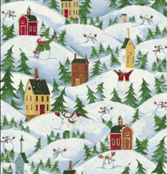 Let it Snow Village Fabric Windham Fabrics
