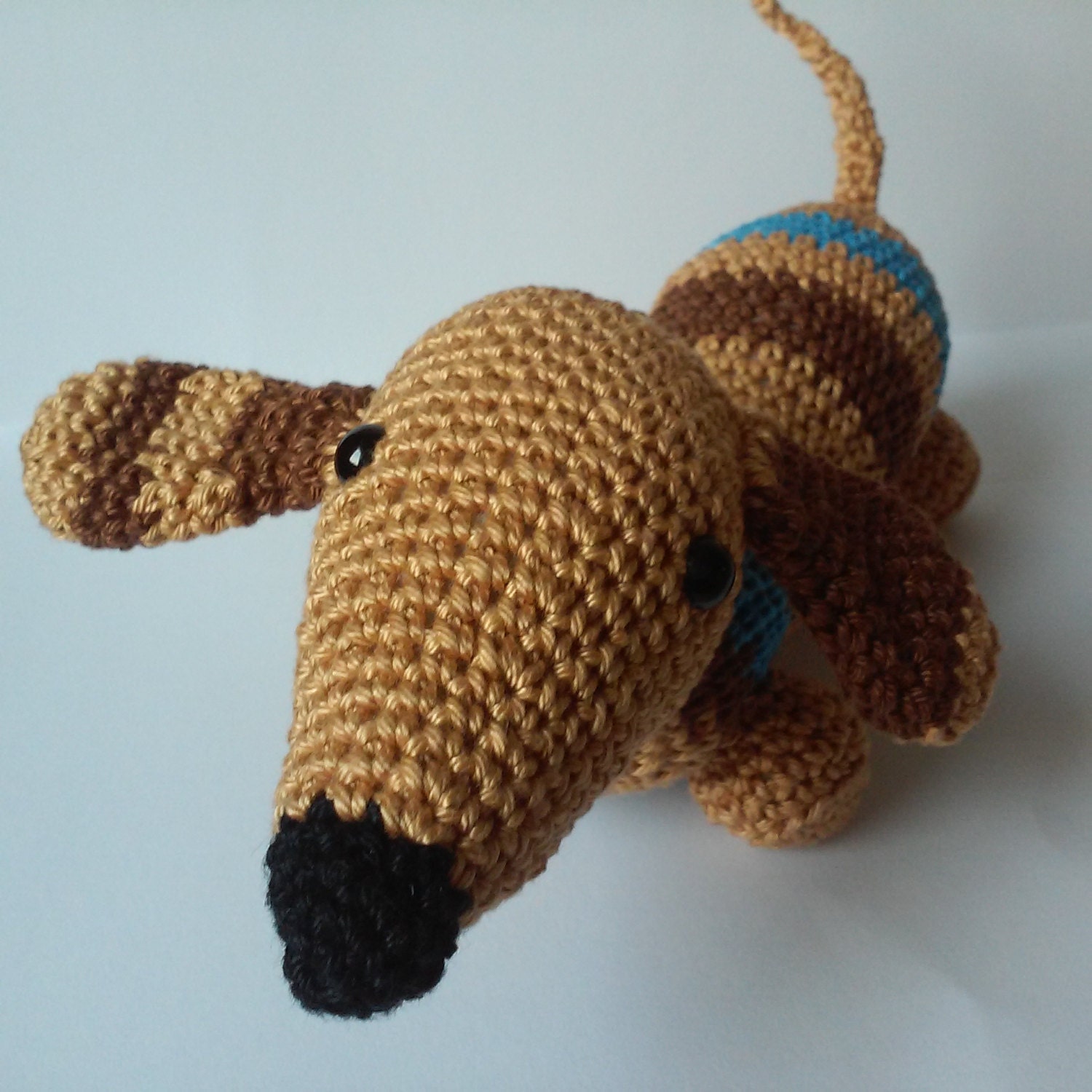 Crocheted amigurumi dachshund. Amigurumi animal. by KattiiCrochet