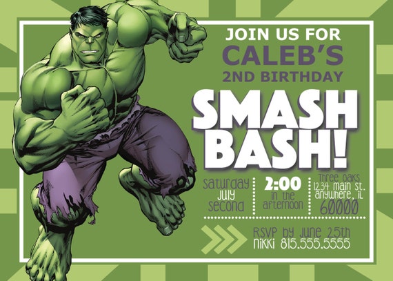 Hulk Invitations Free Printable 10