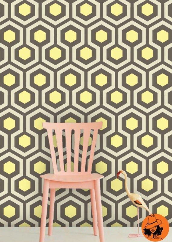 Self adhesive wallpaper temporary by OrangeAwenue on Etsy