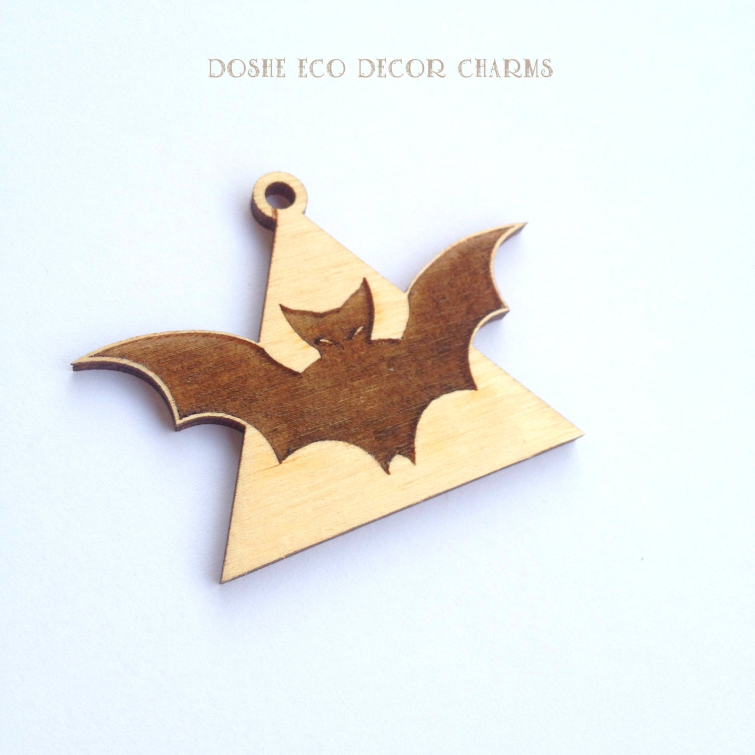 Laser Cut Bat Wood Pendant   Halloween Props   Halloween   Laser Cut 