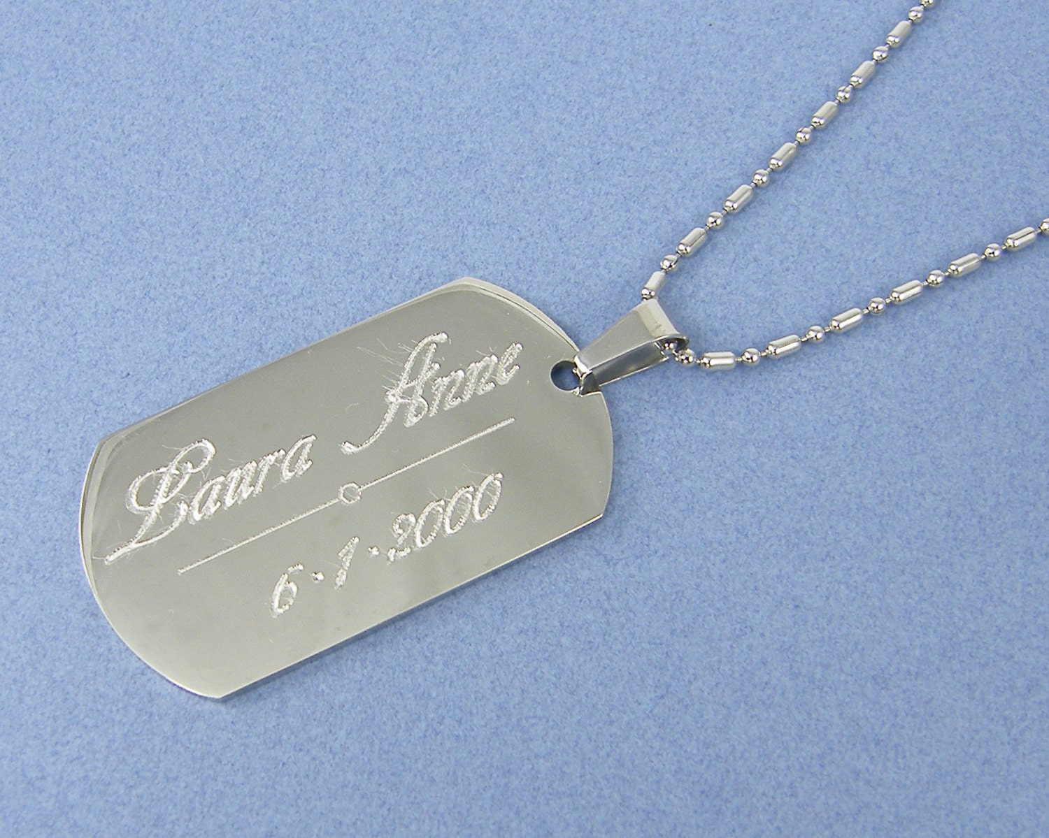 custom engraved dog tag necklace
