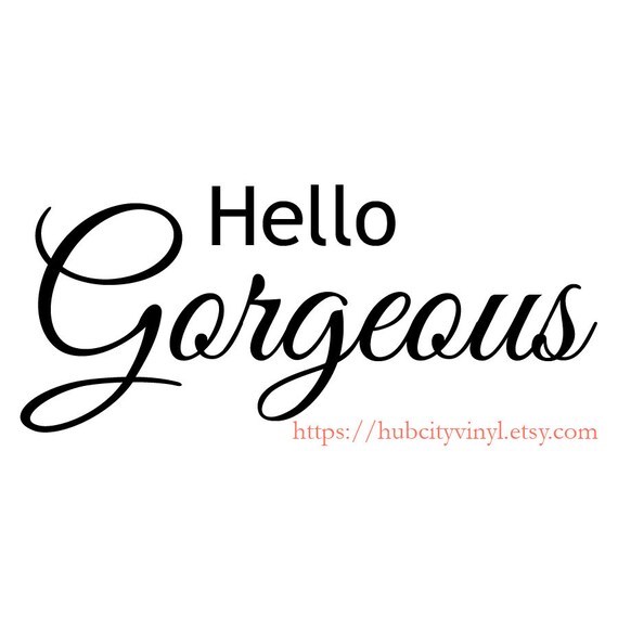 Hello Vinyl Decal by HubCityVinyl on Etsy