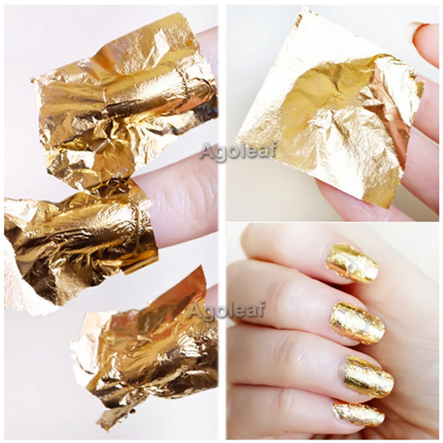 100 pcs 24K pure gold leaf foil for Nail Art gilding