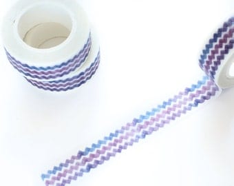 Watercolor Purple Chevron Washi Tape 15mm/ Masking Tape/ Pastel Purple Washi Tape