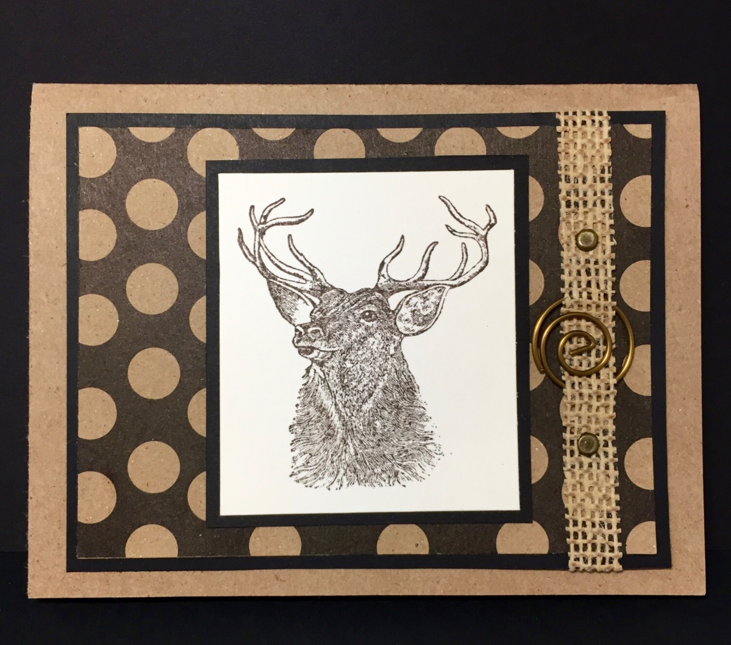 Hunters Birthday Card Buck Deer Hunting Handmade