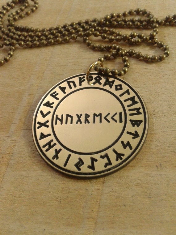 Rune spell talisman HUGREKKI Bravery Courage. Vikings
