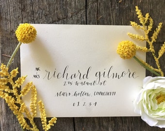 Wedding Envelope Calligraphy - Envelope Addressing - Calligraphy Envelope - Classic Calligraphy Envelope - Option E