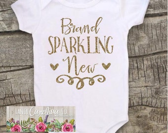 Baby girl coming home outfit - Brand Sparkling New Baby Girl Bodysuit - Baby Shower Gift