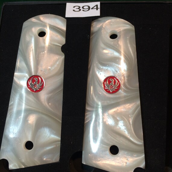 Ruger SR 1911 grips fabulous Mother of Pearl faux with rare