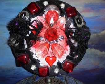 GOTHIQUE/Halloween/Wall sculpture wood/Hand made/Swarovski/N2