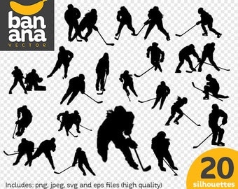 SALE Ice Hockey Women Silhouettes png jpg svg eps files high resolution BV-SP-0027