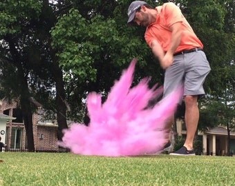 2 Golf Ball Gender Reveal Balls Pack (Custom Color Combinations and Styles) Golf Gender Reveal