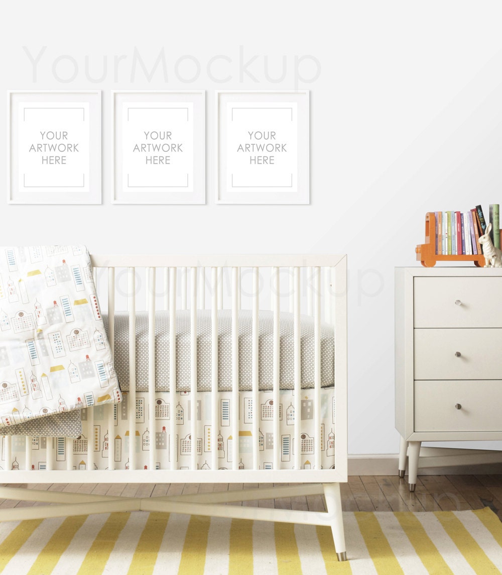 Download Nursery print Styled Frame Mockup Kids room print Baby