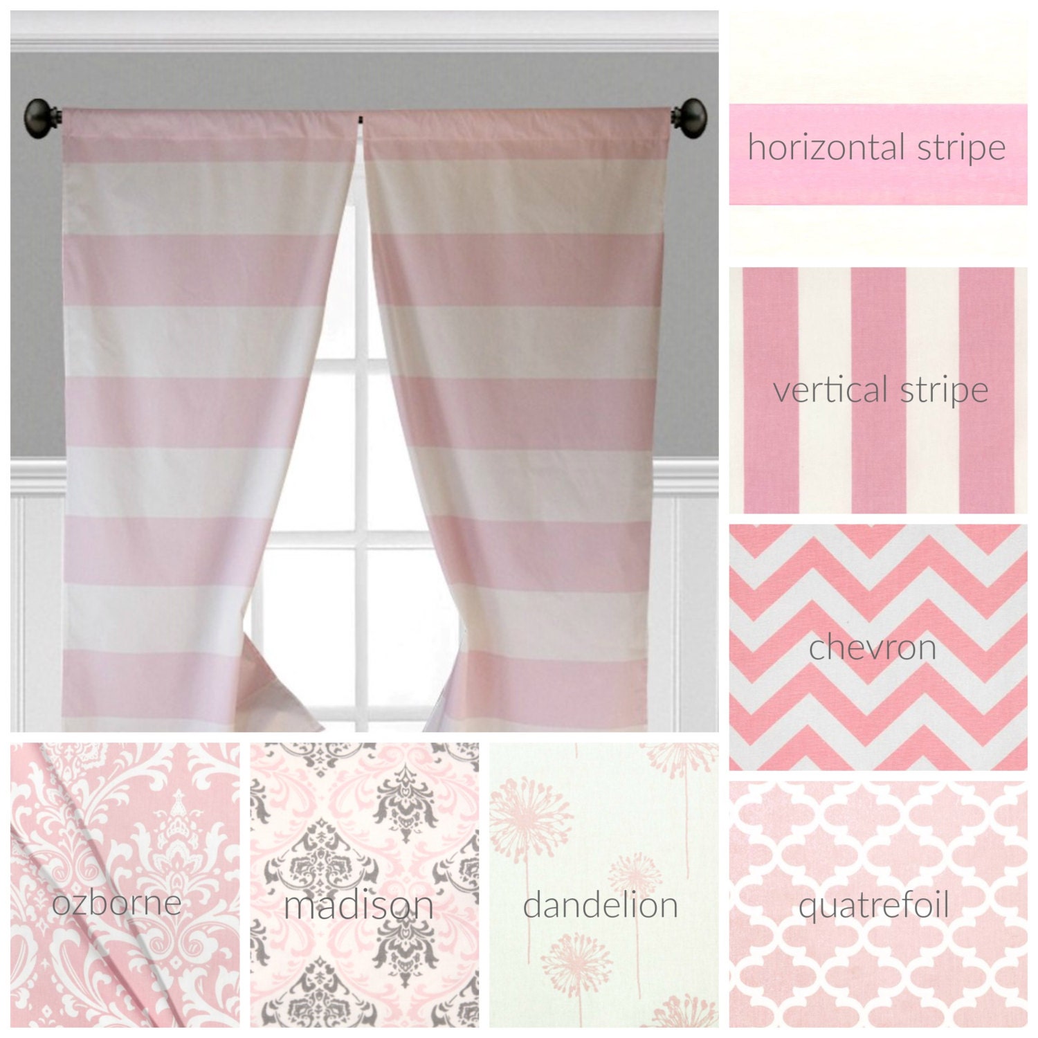 Baby Pink Curtains Window Treatments Drapery Light Pink
