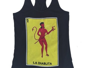 La Diablita Mexican Loteria Cards Women Tank Top