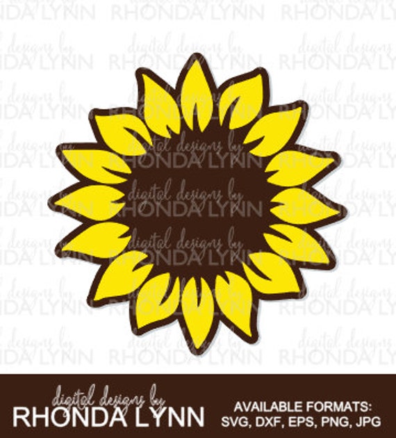Download SALE Sunflower svg dxf png jpg pdf cut file Sunflower