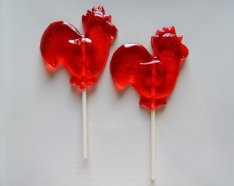 8 Rooster Lollipops Minecraft Party Farm Party Chicken Animals Birthday Party Favors Candy