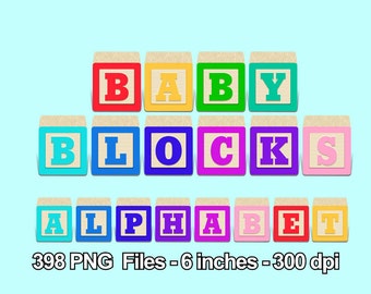 Baby blocks clip art | Etsy