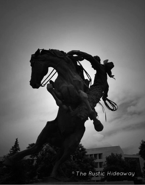 Items similar to Cowboy Silhouette Photography // Rustic Photography