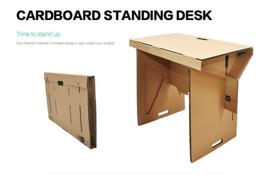 Portable Standing Desk Cardboard Sit-Stand Workstation for