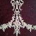 Large Louis XVI Style Resin Pediment – Floral Applique, Gilt & White, Antique Style