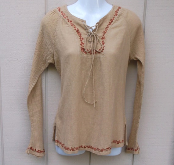 crinkle cotton blouse