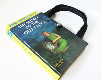 Nancy Drew Book Purse The Secret of the Old Clock Handbag Vintage Book Purse