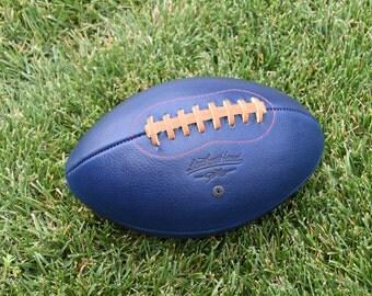Big Blue Leather Head football, Sports, Play, Handmade (F1-BB-Red)