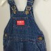 80s Primary Color Embroidered Blue Jean Overalls Size 9-12 months