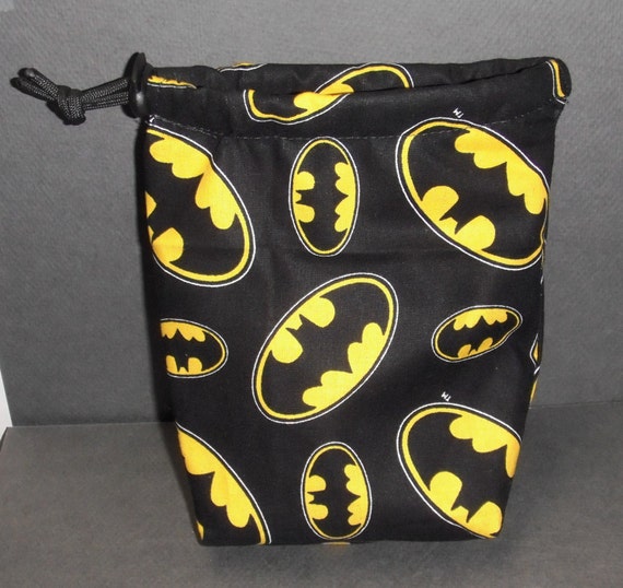 squared symbol inches for Dice Drawstring Dice Batman Symbol Bag for Fabric Masters/D&D Bat