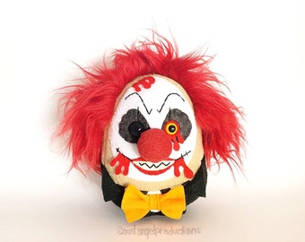 creepy clown stuffed animal