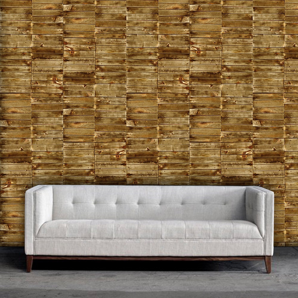 Old Barnwood Old Wood Panel Easy Peel and Stick Wallpaper
