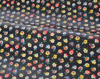 4240 - Cath Kidston Cotton Ditsy (Black) Oilcloth Waterproof Fabric - 28 Inch (Width) x 17 Inch (Length)