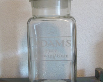 Adams Pure Chewing Gum Advertising Apothecary Jar Counter Display