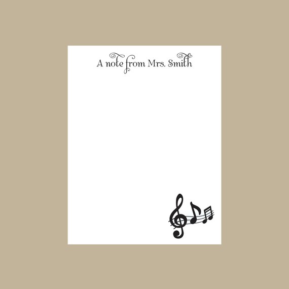 Band teacher notepad music teacher notepad Music notes