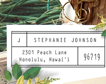 Self Inking Custom Rubber Stamp Address, Custom Return Address Stamp, Self Inking Stamp, Personalized Rubber Stamp, Wedding Gift - 1055