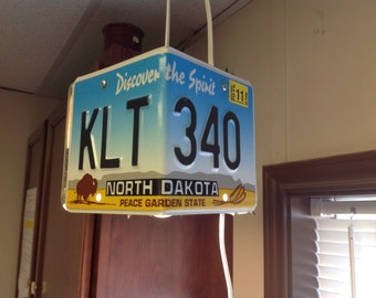 License plate hanging lamp!