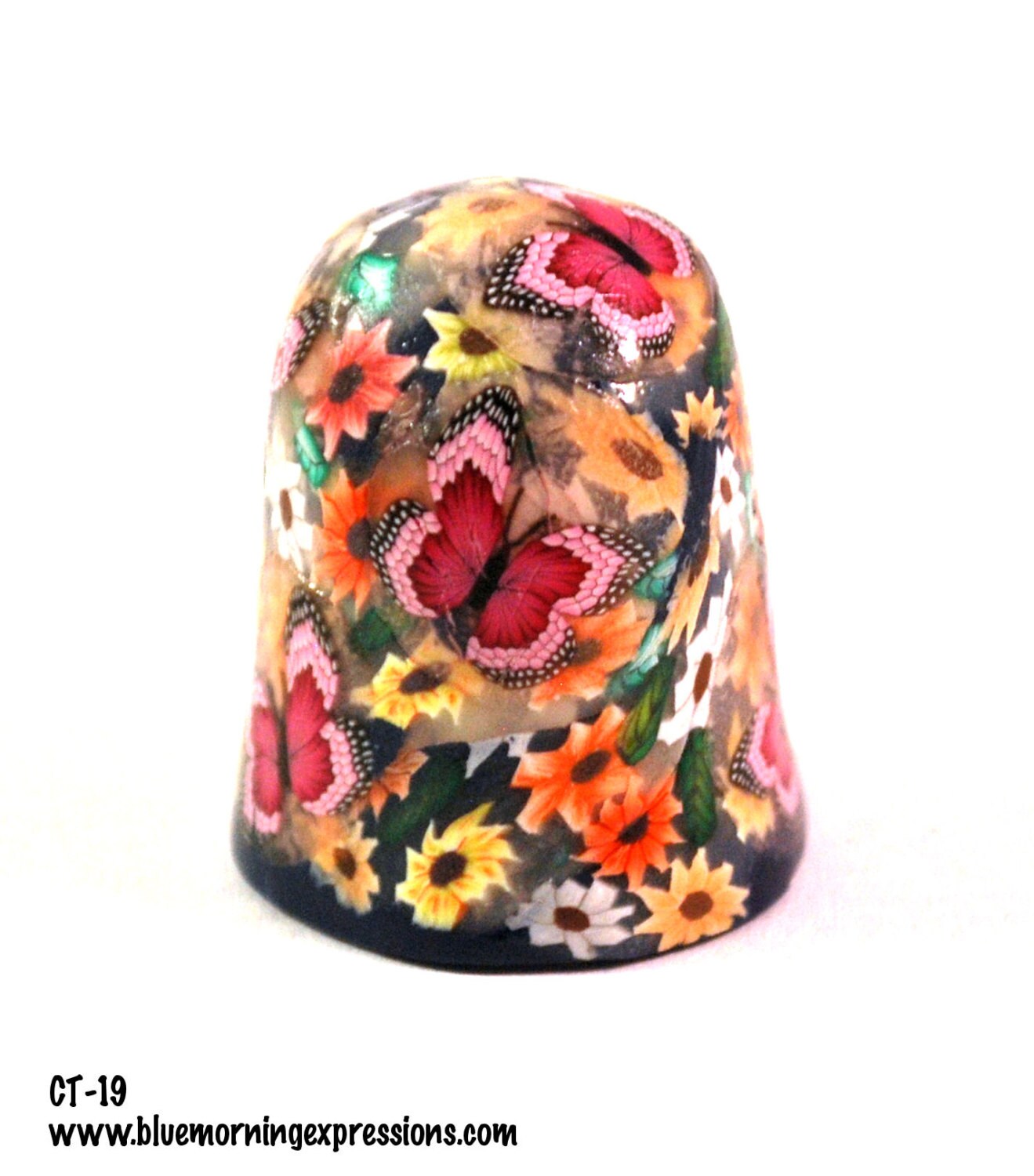 Collectible Thimbles China Thimble Handmade by polymerclaybeads