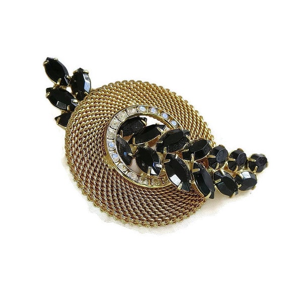 Vintage Juliana Style Mesh Circle Brooch with by MyVintageJewels
