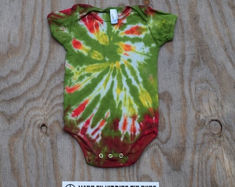 Babe in the Woods Tie Dye Baby Onesie (American Apparel Organic Cotton 12-18 Months 4001ORG) (One of a Kind)