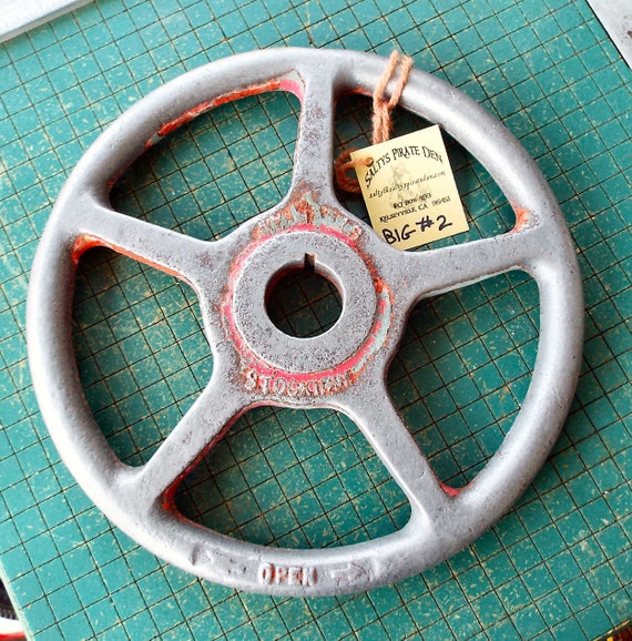 large cast iron valve handle 10 inch vintage Stockham