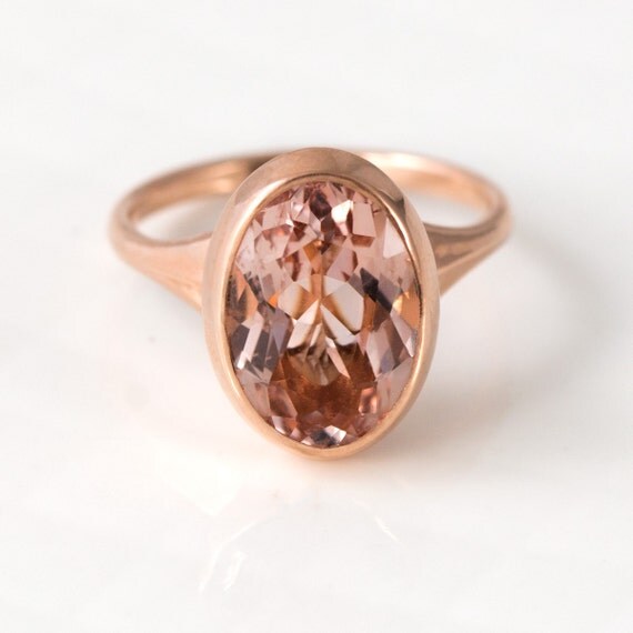 Pretty in Pink Morganite Cocktail Ring by MelanieCaseyJewelry
