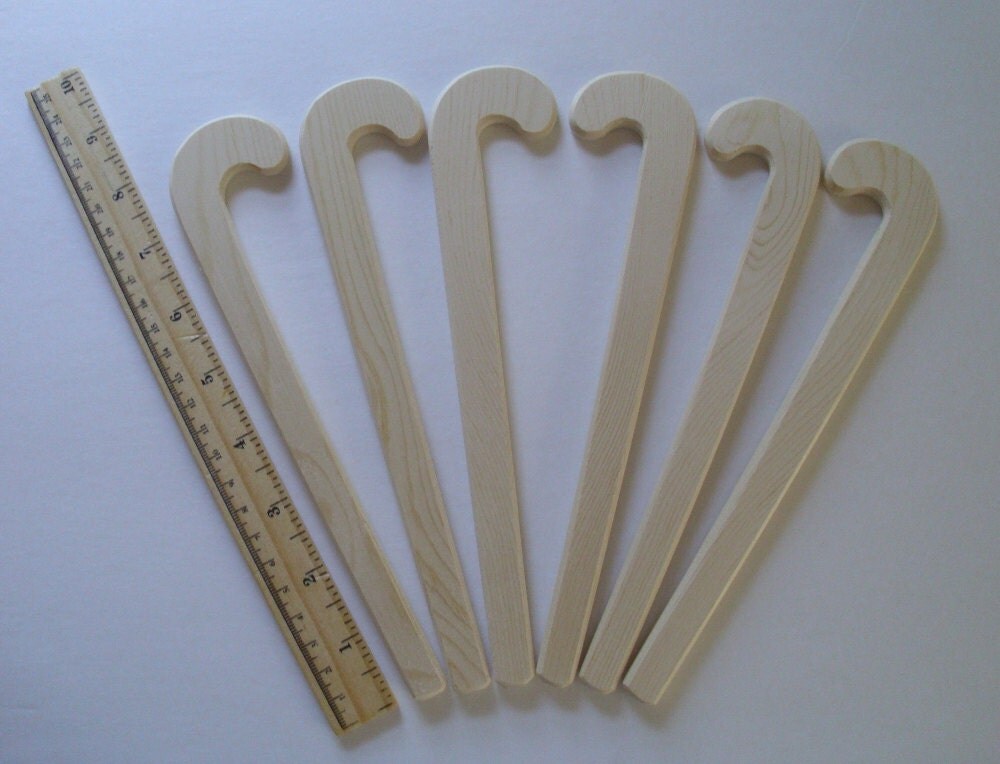 Wooden Small  dome Hockey Sticks Set of 6Natural Wood DIY