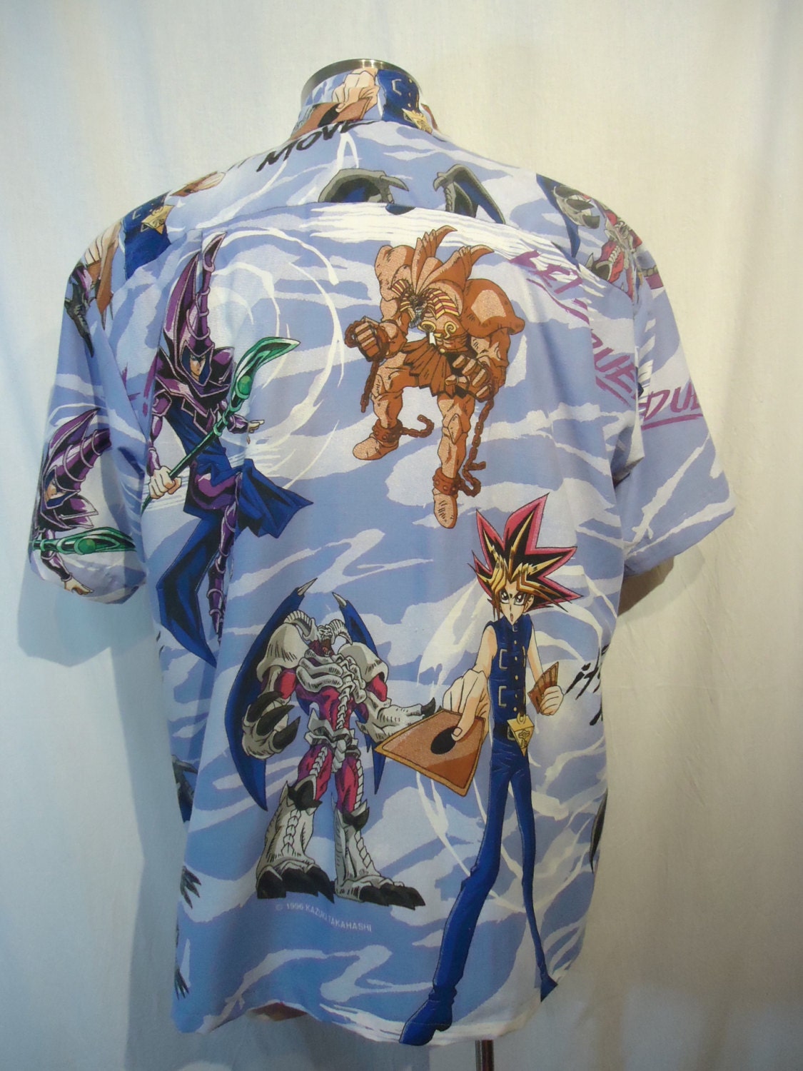 yugioh button up shirt