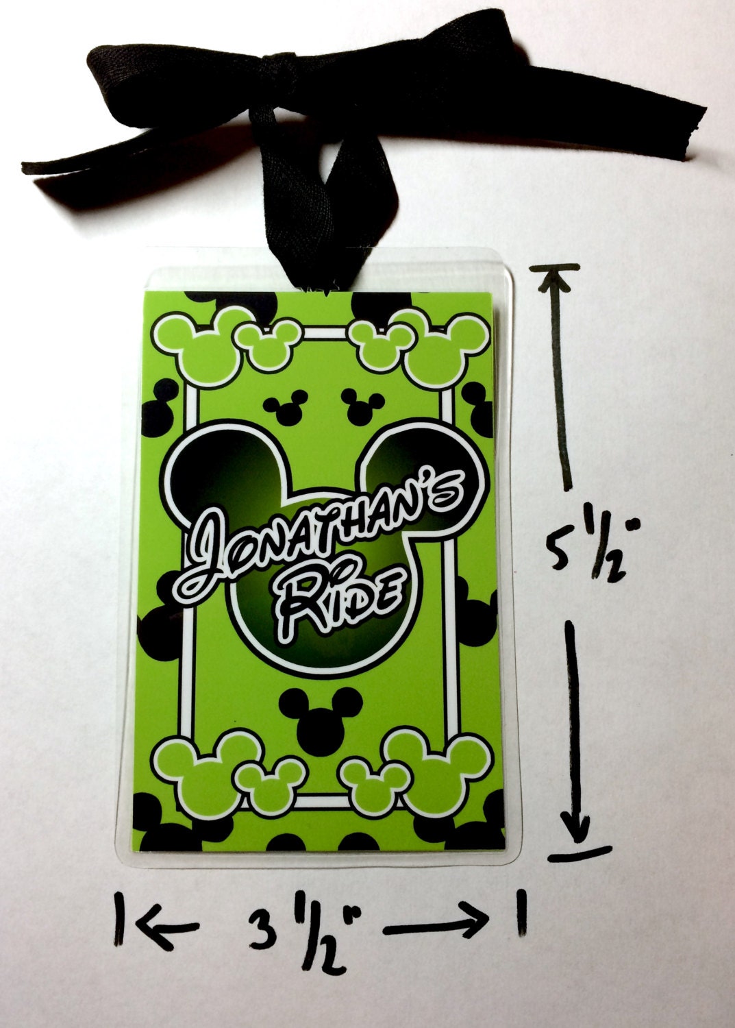 Disney Stroller Tag Personalized MICKEY MOUSE Stroller Tags