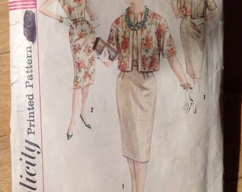 Vintage Simplicity 3300 Jackie O Suit- Jacket and Dress • junior size 11