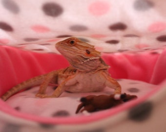 Cuddle Cup, Fleece Pet Bed, Bearded Dragon Bed, fleece pet bed, pet furniture, guinea pig bed,small animal bed Reserved for Kats
